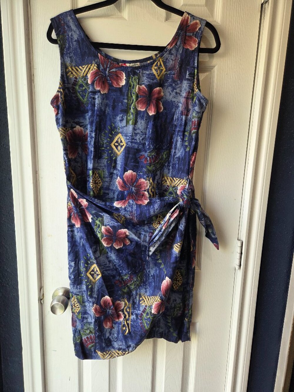 Hilo Hattie Dress Women's Large The Original Faux Wrap Tropical Hawaii Vintage